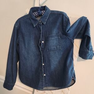 NWT Moussy Vintage Pulaski Denim‎ Shirt XS Japan Blue Button Down New! 💎